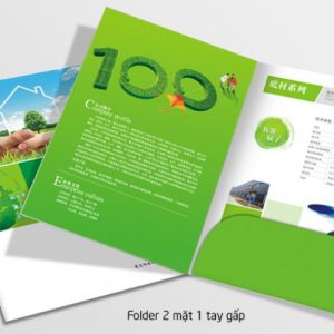 Folder in 2 mặt 1 tay gấp