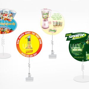 Dịch vụ in wobbler lấy liền dạng con nhún lò xo quảng cáo tại xưởng In nhanh Aloin